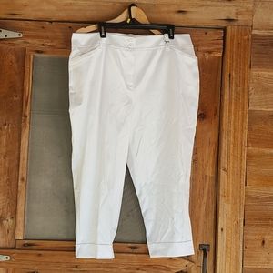 Women's Cato Capri pants,  white,  size 18W.